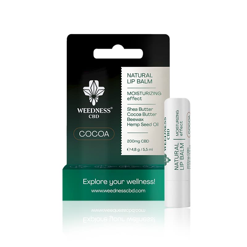 Φυσικό Lip Balm με ενυδατικό αποτέλεσμα 4% CBD (Κακάο)