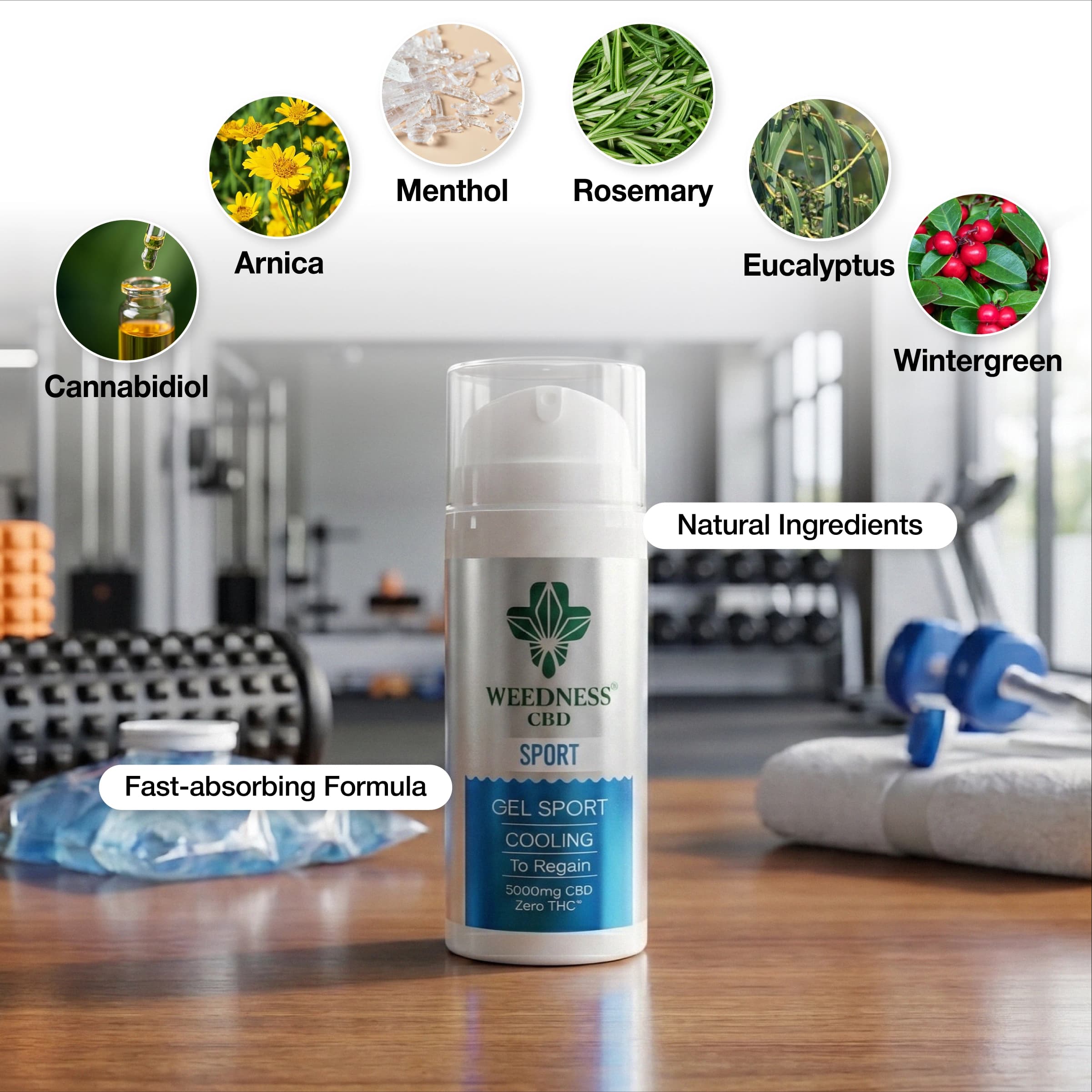 Tζελ Sport για Μύες & Αρθρώσεις (Ψυχρό Αποτέλεσμα) 3000mg CBD